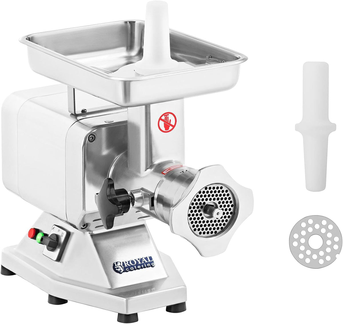 Royal Catering Hachoirs à viande, 100 W, 220 kg, 8 mm, Noir, Hachoir à Viande Électrique RCFW-220EXPERT (Puissance : 1