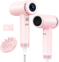 Haokoo Sèche-cheveux, 160000 TR/Min, Noir, Seche cheveux Ionique Professionnel avec Diffuseur