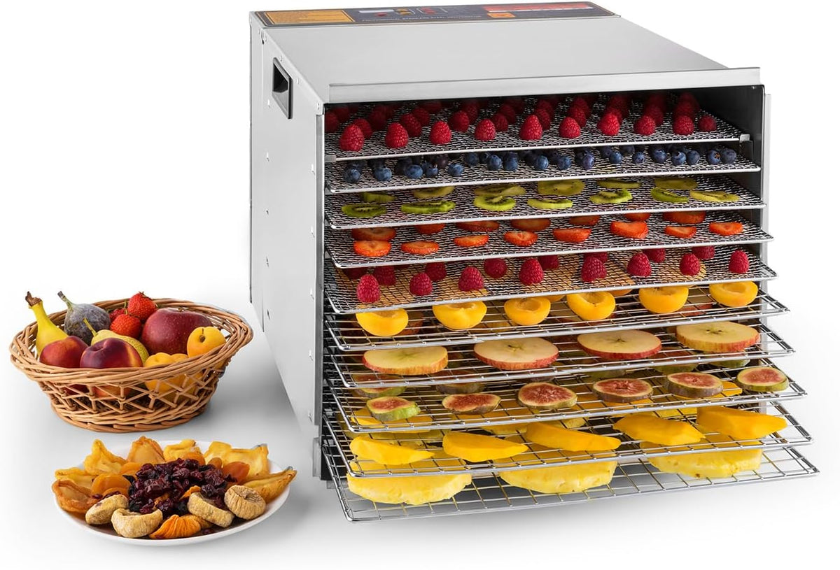 KLARSTEIN déshydrateur alimentaire, Argenté, Fruit Jerky Pro - Déshydrateur, Retrait individuel, Température réglable