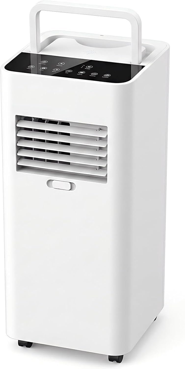 climatiseur portable GUOGHUI, 220 V/110 V~50Hz, 24-35 dB, 7000 BTU, 30 dB, Blanc, Climatiseur Mobile Portable pour Chambre Bureau Dortoir