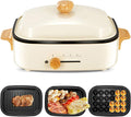 Marmite Grills électriques, Noir, électrique Professionnelle 3 en 1, poêle à Frire pour Barbecue, Multifonction électrique chauffante
