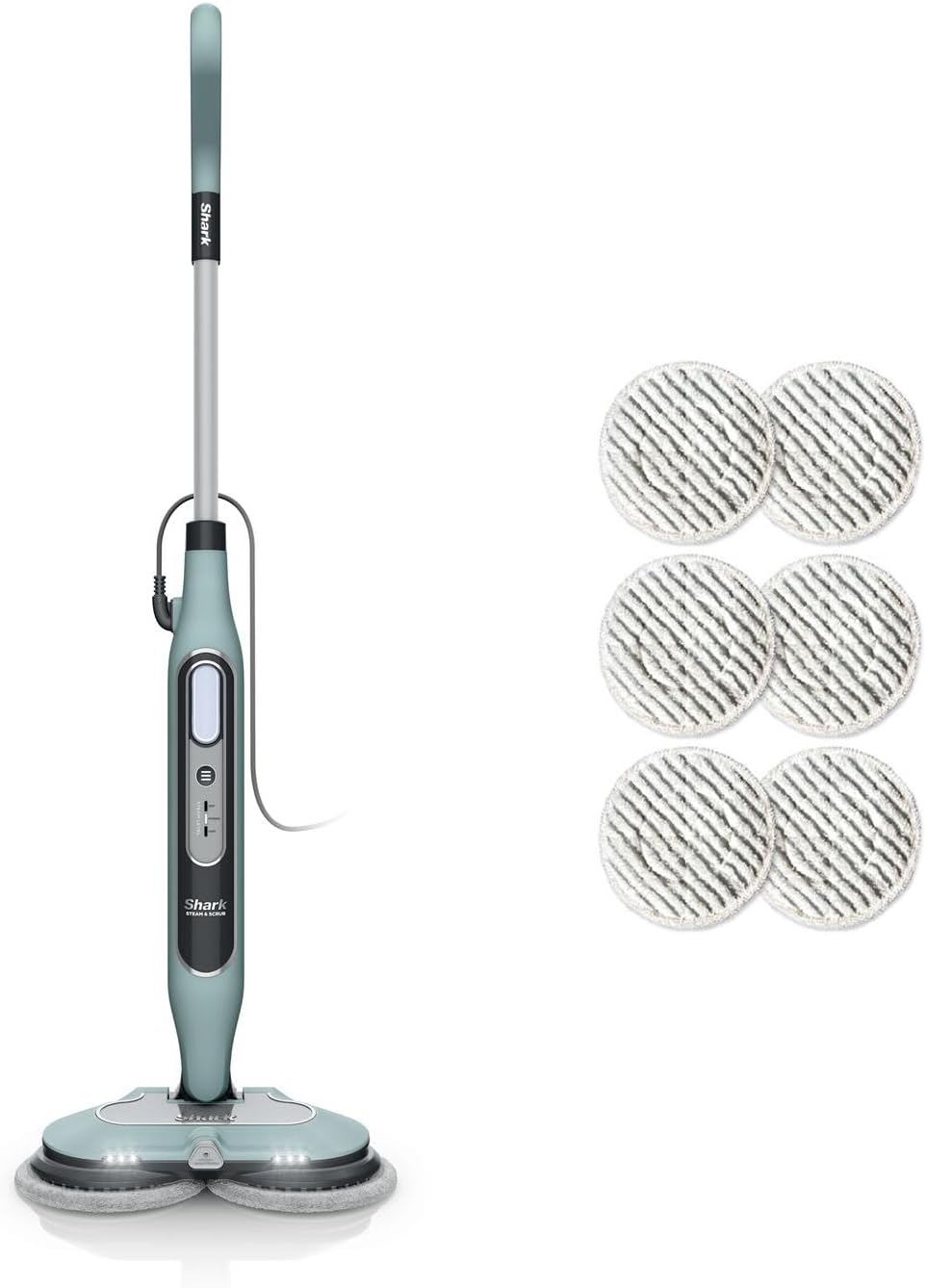 Shark Balais vapeur, Noir, Steam Mop Balai automatique à vapeur et à récurer, 3 modes S8201EUCP, 3 réglages vapeur