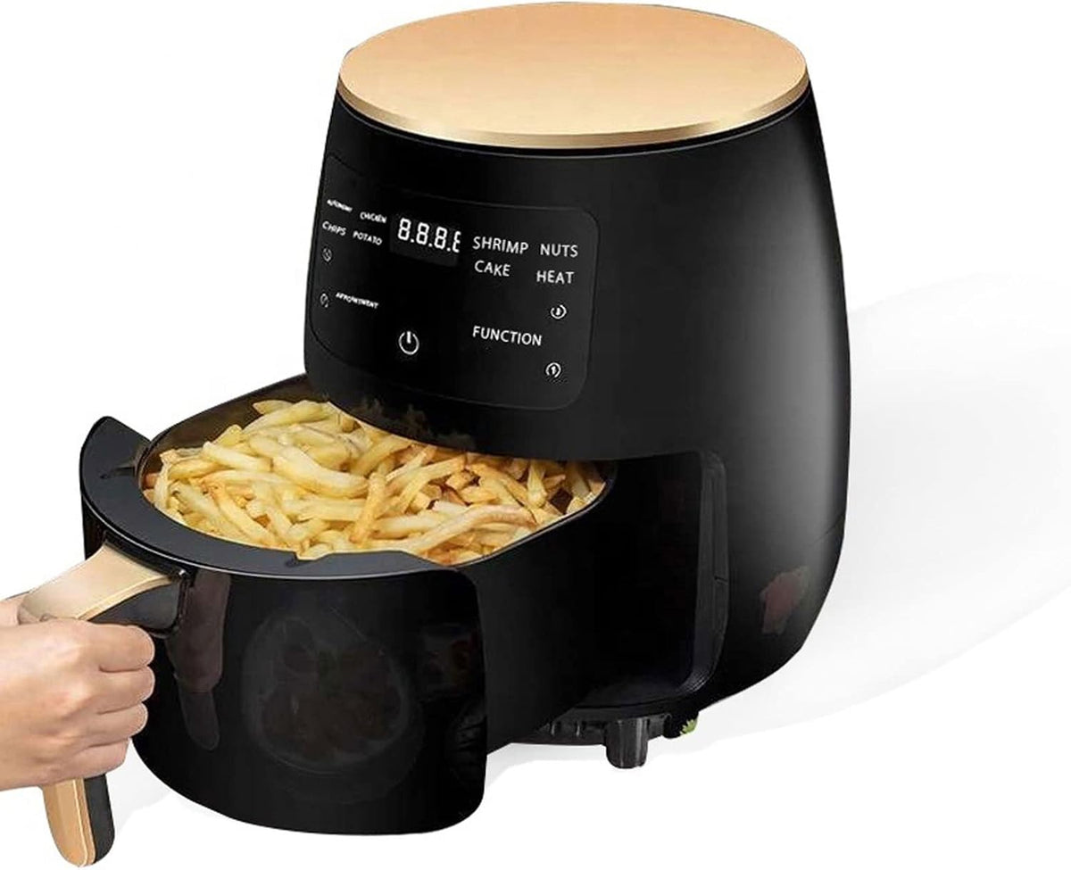 WADRBSW friteuse à air chaud, 4,5 L, Noir, Friteuse à air, friteuse à air électrique numérique, appareil de cuisine professionnel