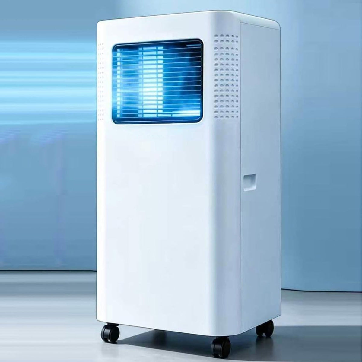 HUANQIN climatiseur portable, 8000 BTU, 28 m, Blanc, Silencieux, Refroidisseur avec Déshumidificateur et Ventilateur pour Pièces jusqu'à ²