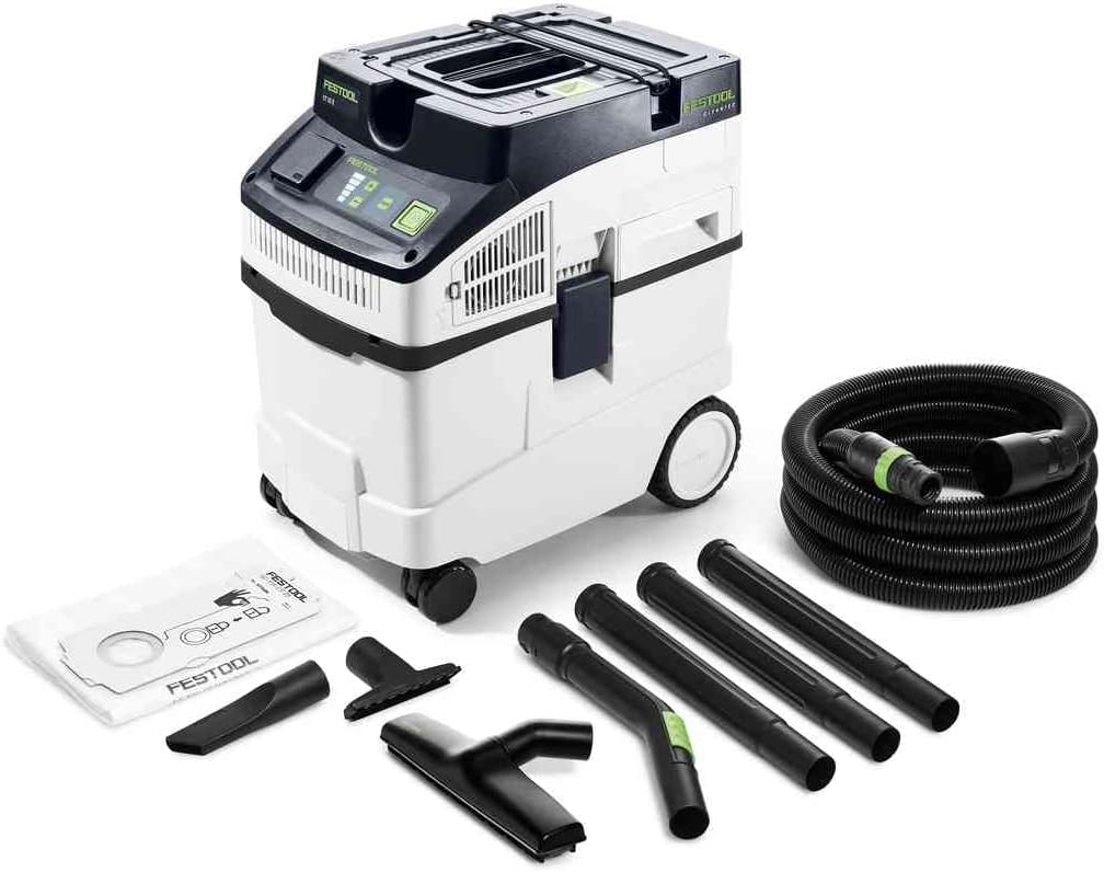 Festool aspirateur eau et poussière, 25 L, 3700 l, 2200 W, 5 m, Noir, Aspirateur CT 25 E-Set CLEANTEC - Extracteur Poussière