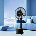 YPIEZI rafraîchisseur d'air, 70 cm, Métal + Plastique, Noir, Ventilateur industriel sur pied avec roulettes pivotantes