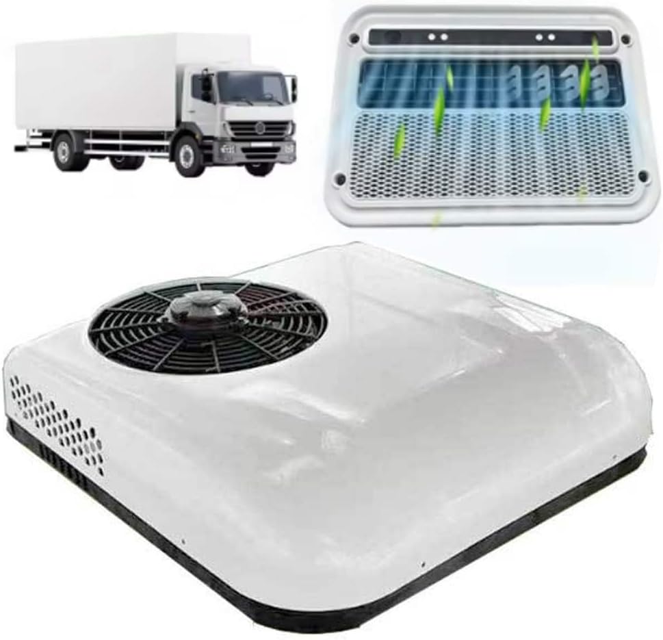 HTTGDGDH Climatiseurs, 12 V, Blanc, Climatiseur de toit, Refroidissement rapide pour camping-cars, caravanes
