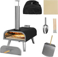 George Foreman four à pizza, 40,6 cm, Noir, portable d'extérieur à granulés de bois, pagaie et sac de transport
