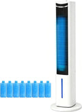climatiseur portable JLLEIZYZ, 98 x 29 x 29 cm (39 x 11 x 11 po), 3 L (1 gal), 35 dB, 3 L, Plastique, Blanc, Tour Rafraichisseur D'air Avec Réservoir