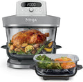 NINJA Friteuses à air, 5,7 l, 2,3 l, Blanc, CRISPi PRO XL, Friteuse sans huile en verre, 5 modes de cuisson prédéfinis