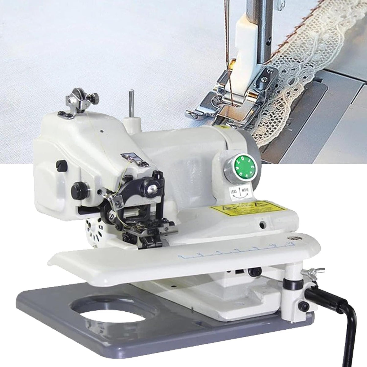 Aredwhiterui machine à coudre, 1200 RPM, Corps entièrement en métal, Gris, Couturière, À Point Invisible De Bureau