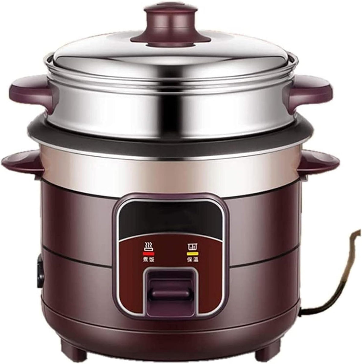 Cuiseurs à riz, 4 L, Blanc, Mini Cuiseur à Riz avec Fonction De Maintien Au Chaud, Cuiseur Vapeur Multicuiseur