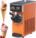 DPQYJPP sorbetière, 28, 20 x 40 x 51 mm, 5 kg, 2,5 L, 1 L, Acier inoxydable, blanc crème, orange, gris, violet, Machine Glace Italienne