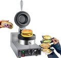 Fablestoryem Machines à gaufres et croques, 1200 W, 220 V, Noir, Machine à Hamburger électrique, Machine de Cuisson à Presse à Hamburger Antiadhésive