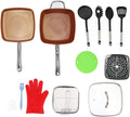 Batterie batterie de cuisine, Noir, de Cuisine antiadhésive en cuivre de 11 pièces pour la Cuisine à la Maison