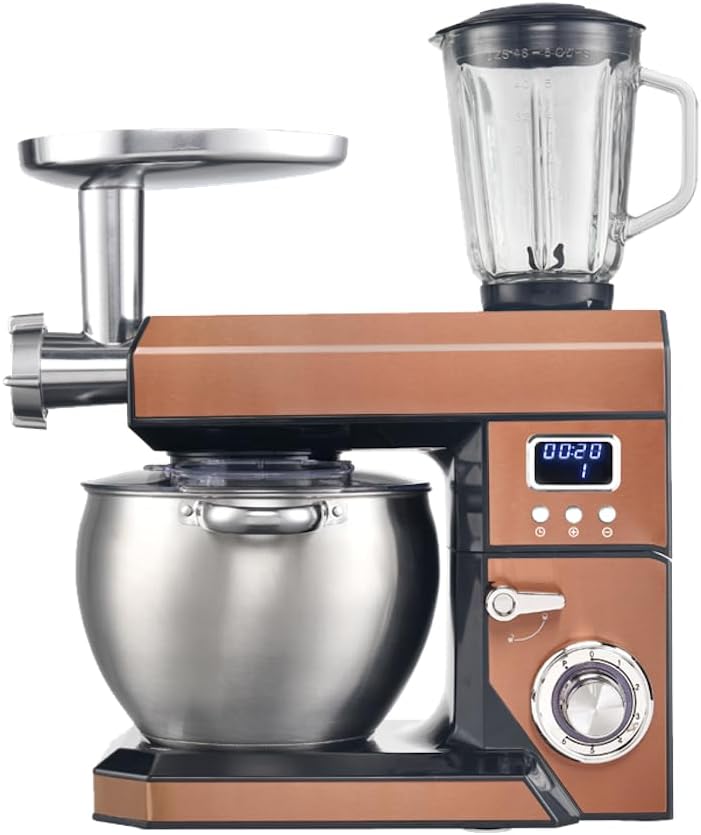 SWISS HAUS robot de cuisine, 8,5 L, Argenté, Zermatt Glacier Collection SH-KM2285BG, Robot pâtissier W bol inox