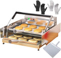 forplubossmmp Appareils à sandwich et presses à panini, 0,8 kW, acier inoxydable, Noir, Machine À Pain Automatique pour Hamburgers