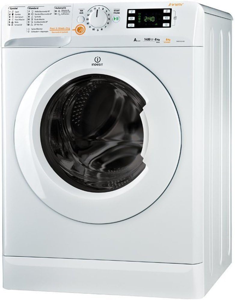 Indesit lave-linge, 10000 l, 8 kg, 6 kg, Blanc