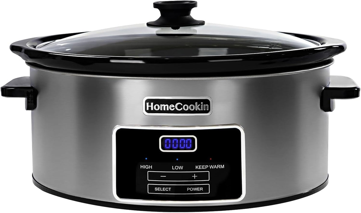 HOMECOOKIN Mijoteuses, 8 litres, Noir, - Mijoteuse programmable numérique de avec minuterie