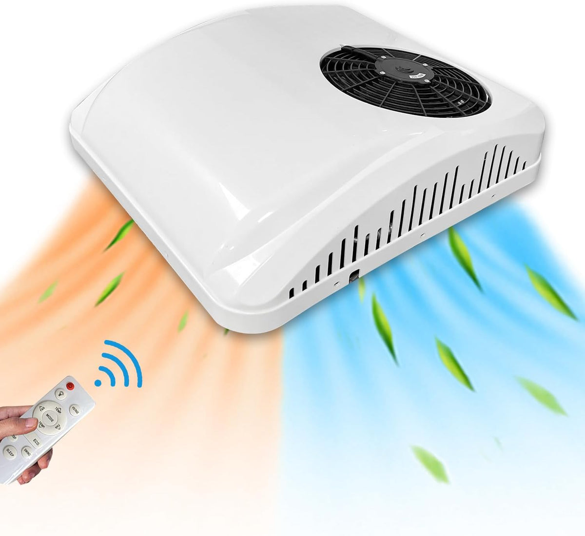Aspligo Climatiseurs, 8800 BTU, 12 V, Blanc, Climatiseur RV CC pour camions et camping-cars