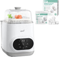 GROWNSY Stérilisateurs, Gris, Lave-biberons & 130 Tablettes Bloc Nettoyant pour Biberons